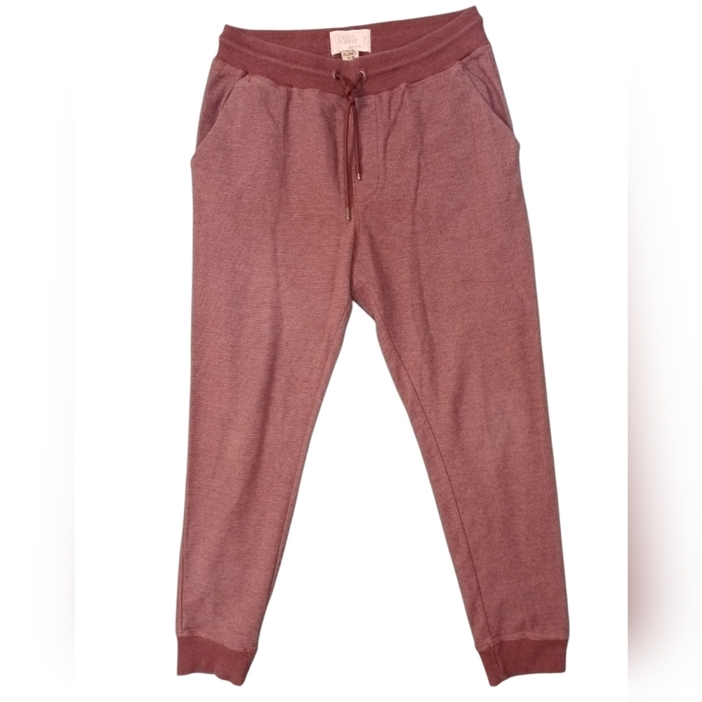 Free Planet Mens Maroon Jogger Sweatpants Size Large Comfy Casual Athletic Pants